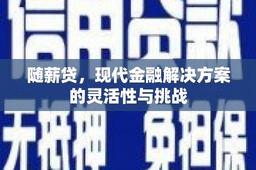 江南随薪贷，现代金融解决方案的灵活性与挑战