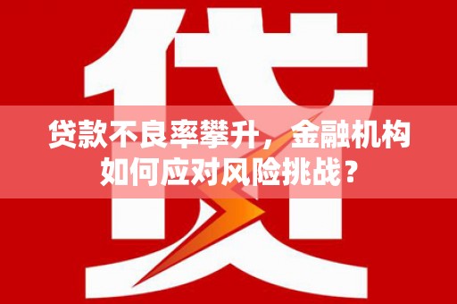 江南贷款不良率攀升，金融机构如何应对风险挑战？