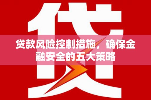江南贷款风险控制措施，确保金融安全的五大策略