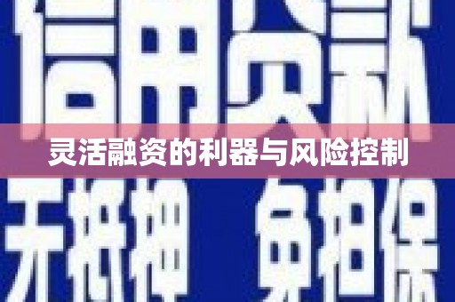 江南灵活融资的利器与风险控制