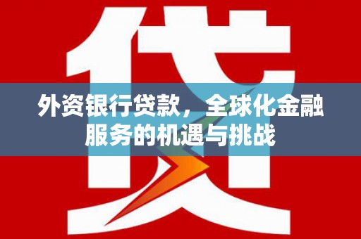江南外资银行贷款，全球化金融服务的机遇与挑战
