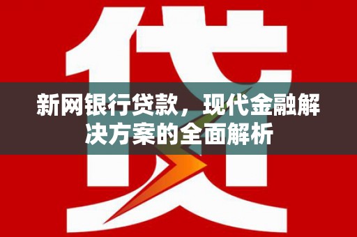 江南新网银行贷款，现代金融解决方案的全面解析