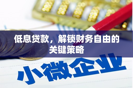 江南低息贷款，解锁财务自由的关键策略