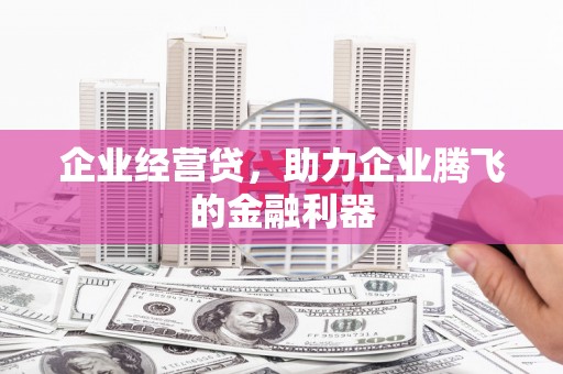 江南企业经营贷，助力企业腾飞的金融利器