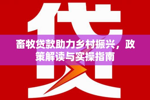 江南畜牧贷款助力乡村振兴，政策解读与实操指南