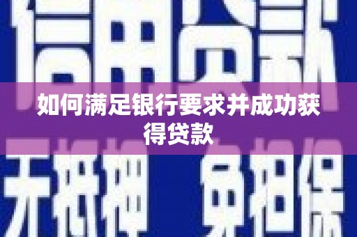 江南如何满足银行要求并成功获得贷款